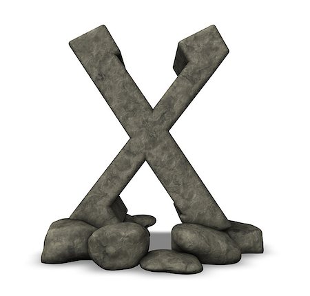 simsearch:400-06922672,k - stone rune on white background - 3d illustration Foto de stock - Super Valor sin royalties y Suscripción, Código: 400-06921367