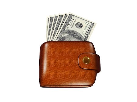 simsearch:400-06921414,k - wallet full of dollars icon isolated on white background Photographie de stock - Aubaine LD & Abonnement, Code: 400-06921414