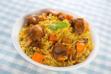 Arab food. Mutton With Rice. Middle eastern cuisine. Stock Photo - Budget Royalty-Free & Subscription, Code: 400-06922037