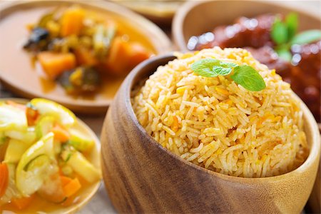 simsearch:400-08075728,k - Biryani rice or briyani rice, fresh cooked basmati rice, delicious indian cuisine. Photographie de stock - Aubaine LD & Abonnement, Code: 400-06922061