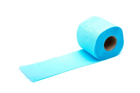 full closet - Roll of blue toilet paper isolated on the white background Stock Photo - Budget Royalty-Free & Subscription, Code: 400-06922197