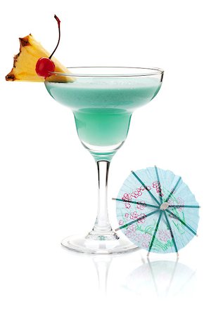simsearch:400-06914551,k - Tropical cocktail with pineapple. Isolated on white Stock Photo - Budget Royalty-Free & Subscription, Code: 400-06922434