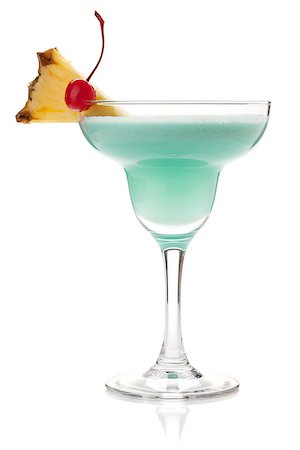 simsearch:400-06915457,k - Blue tropical cocktail with cream. Isolated on white Photographie de stock - Aubaine LD & Abonnement, Code: 400-06922442