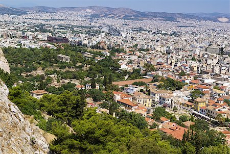 view of Temple of Hephaestus from the Acropolis, Athens Stock Photo - Budget Royalty-Free & Subscription, Code: 400-06922897