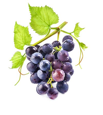 Grapes isolated on white background Stock Photo - Budget Royalty-Free & Subscription, Code: 400-06923729