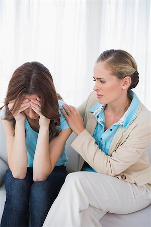 psychological - Upset woman with her therapist in office at a session Stock Photo - Budget Royalty-Free & Subscription, Code: 400-06932770