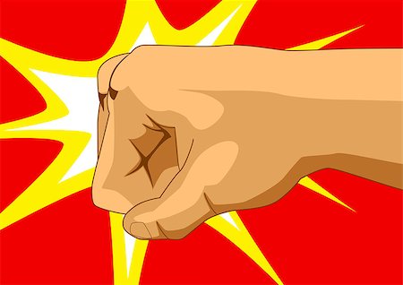 fist vectors - Vector illustration of a punching fist Stock Photo - Budget Royalty-Free & Subscription, Code: 400-06944009