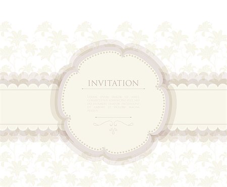 Vector illustration of Invitation vintage background Stock Photo - Budget Royalty-Free & Subscription, Code: 400-06944020