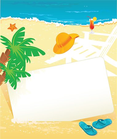Vector illustration of Summer tropical banner Stock Photo - Budget Royalty-Free & Subscription, Code: 400-06944185