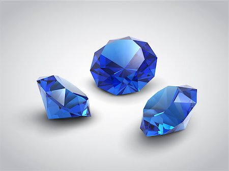 simsearch:6118-07439829,k - Vector illustration of sapphire gems on a gradient background    EPS10 (Adobe Illustrator)  Used: mesh gradients and gradients with blending mode "screen" and "Multiply" for imitation of light, shadow and transparency effects Stock Photo - Budget Royalty-Free & Subscription, Code: 400-06944279