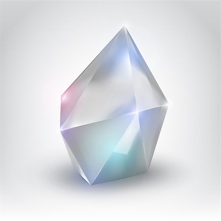 diamond background - Vector illustration of a realistic and beauty gemstone Stock Photo - Budget Royalty-Free & Subscription, Code: 400-06944273