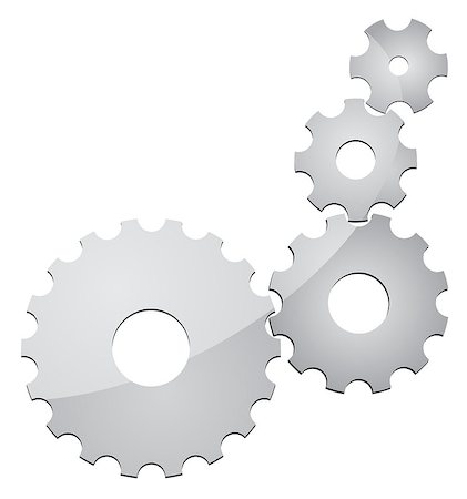repeat sequence - Gears on white background Stock Photo - Budget Royalty-Free & Subscription, Code: 400-06944292