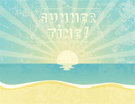Summer grunge textured background with Summer Time banner. Fotografie stock - Microstock e Abbonamento, Codice: 400-06944425