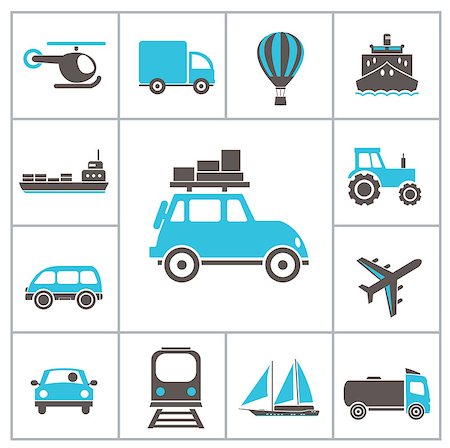 Transport icons. Vector set for you design Stock Photo - Budget Royalty-Free & Subscription, Code: 400-06944485