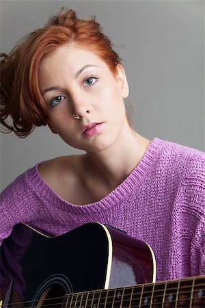 simsearch:400-07712720,k - redhead with a guitar Stock Photo - Budget Royalty-Free & Subscription, Code: 400-06944491