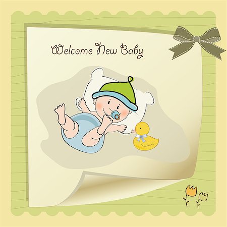 babyboy shower card, illustration in vector format Foto de stock - Super Valor sin royalties y Suscripción, Código: 400-06944784