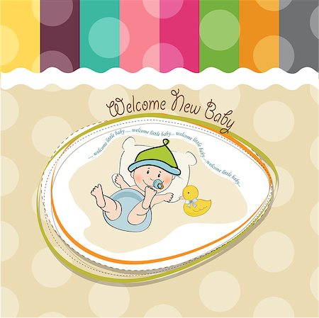 babyboy shower card, illustration in vector format Stock Photo - Budget Royalty-Free & Subscription, Code: 400-06944785