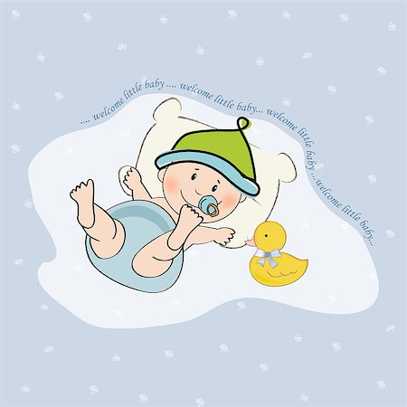 babyboy shower card, illustration in vector format Stock Photo - Budget Royalty-Free & Subscription, Code: 400-06944786