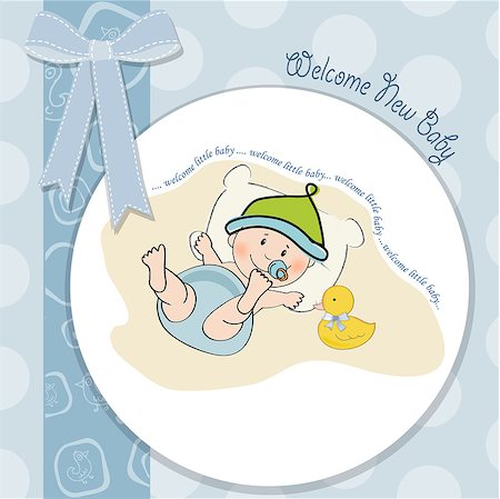 babyboy shower card, illustration in vector format Stock Photo - Budget Royalty-Free & Subscription, Code: 400-06944787