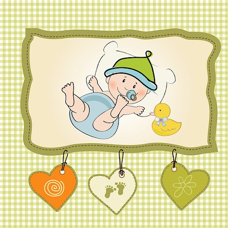 babyboy shower card, illustration in vector format Stock Photo - Budget Royalty-Free & Subscription, Code: 400-06944790