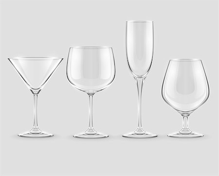 simsearch:400-07450722,k - set of transparent glass goblets - EPS10 vector illustration Stock Photo - Budget Royalty-Free & Subscription, Code: 400-06944821