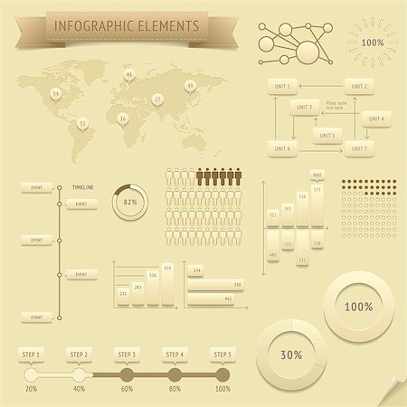 data tech world map - Infographic design elements. Vector saved as EPS-10, file contains objects with transparency (shadows etc.) Stock Photo - Budget Royalty-Free & Subscription, Code: 400-06944852