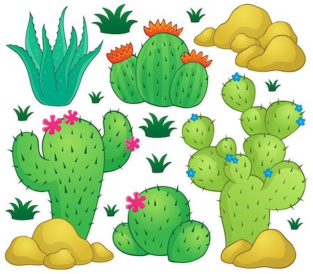 simsearch:400-07417266,k - Cactus theme image 1 - eps10 vector illustration. Stock Photo - Budget Royalty-Free & Subscription, Code: 400-06945030
