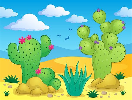 simsearch:6102-03866399,k - Cactus theme image 2 - eps10 vector illustration. Foto de stock - Super Valor sin royalties y Suscripción, Código: 400-06945031