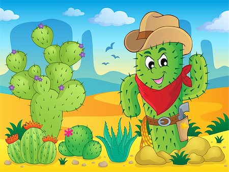 simsearch:400-07417266,k - Cactus theme image 4 - eps10 vector illustration. Foto de stock - Super Valor sin royalties y Suscripción, Código: 400-06945033