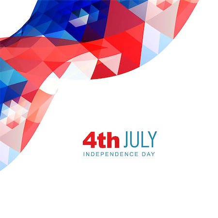 pinnacleanimates (artist) - abstract style vector american independence day design Stockbilder - Microstock & Abonnement, Bildnummer: 400-06945435