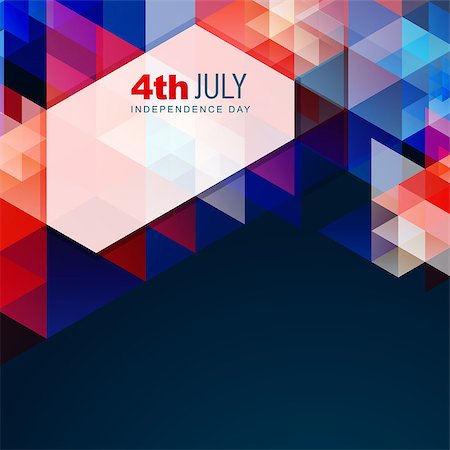 pinnacleanimates (artist) - american independence day vector abstract style design Stockbilder - Microstock & Abonnement, Bildnummer: 400-06945438