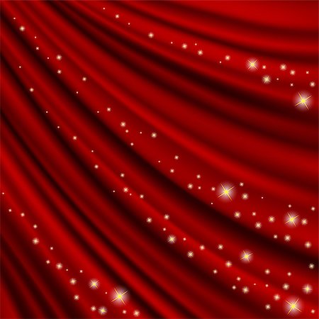 star vector - Theater  red curtain. Clipping Mask. Mesh. Stock Photo - Budget Royalty-Free & Subscription, Code: 400-06945629