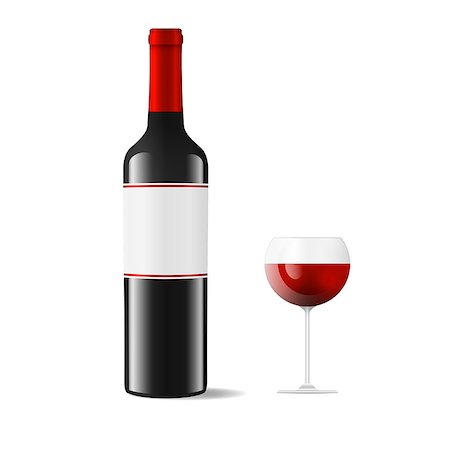 red wine painting - Wine and wineglass Stock Photo - Budget Royalty-Free & Subscription, Code: 400-06945638