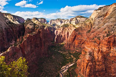 simsearch:400-04262308,k - Mountain View taken on top of Angel Landing Trail in in Zion National Park,Utah Stock Photo - Budget Royalty-Free & Subscription, Code: 400-06945908