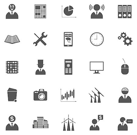 Vector set of business icons, symbols and pictograms Stock Photo - Budget Royalty-Free & Subscription, Code: 400-06946006