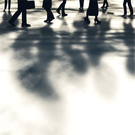Editable vector illustration of people and their shadows walking along a street made using a gradient mesh Stock Photo - Budget Royalty-Free & Subscription, Code: 400-06946001