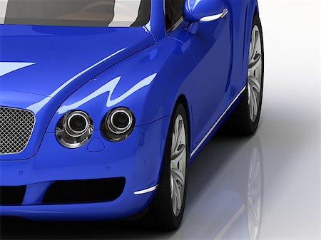 simsearch:400-09095003,k - Car blue luxury with reflections of light on the hood and the windshield Stockbilder - Microstock & Abonnement, Bildnummer: 400-06946466
