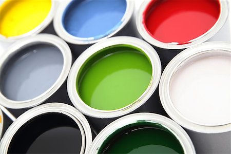 Colorful Paint Cans Stock Photo - Budget Royalty-Free & Subscription, Code: 400-06946687