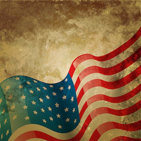 star background banners - vintage style american flag background Photographie de stock - Aubaine LD & Abonnement, Code: 400-06946743