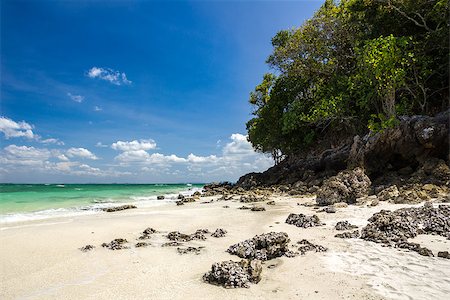 Tropical beach on Tub Island, Krabi province, Thailand Stockbilder - Microstock & Abonnement, Bildnummer: 400-06946896