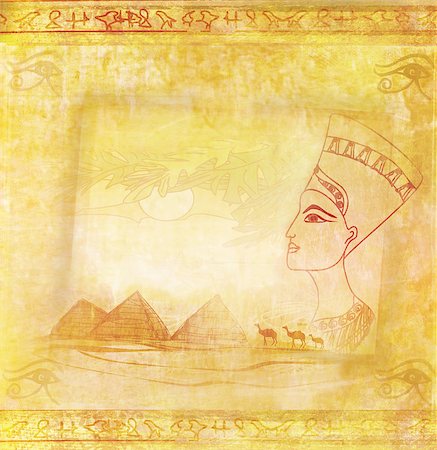 old paper with Egyptian queen Foto de stock - Super Valor sin royalties y Suscripción, Código: 400-06947154