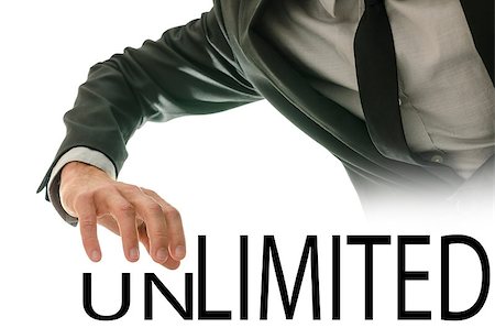 Changing word Unlimited into Limited by pushing away letters UN. Stock Photo - Budget Royalty-Free & Subscription, Code: 400-06947260