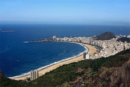 simsearch:400-07317742,k - aerial view panorama from the sugar loaf from copacabana beach in rio de janeiro in brazil Foto de stock - Super Valor sin royalties y Suscripción, Código: 400-06947393