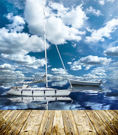 rope deck knot - boat on the sea at summer time with nice weather Photographie de stock - Aubaine LD & Abonnement, Code: 400-06947633