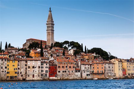 Medieval City of Rovinj and Saint Euphemia Cathedral, Istria, Croatia Stock Photo - Budget Royalty-Free & Subscription, Code: 400-06947732