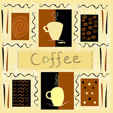 simsearch:400-04554624,k - Vector illustration of coffee background Stock Photo - Budget Royalty-Free & Subscription, Code: 400-06947859