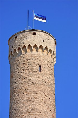 Toompea tower in summer day. Tallinn, Estonia. Fotografie stock - Microstock e Abbonamento, Codice: 400-06947889