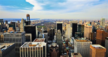 Manhattan skyline with a view of Central Park facing uptown in New York City. Stockbilder - Microstock & Abonnement, Bildnummer: 400-06948484