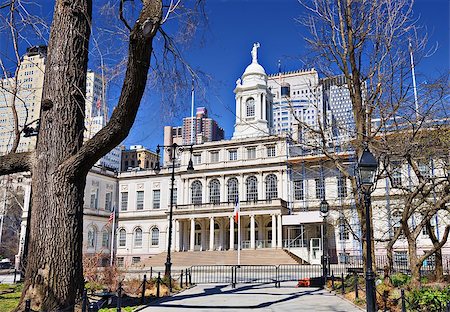 City Hall building of New York City, USA. Foto de stock - Super Valor sin royalties y Suscripción, Código: 400-06948494