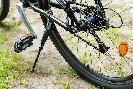 detail of mountain bike parked, shallow focus Stock Photo - Budget Royalty-Free & Subscription, Code: 400-06949143